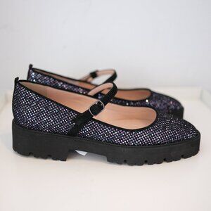 SJP by Sarah Jessica Parker Black/ Pink Glitter Chunky Mary Jane’s